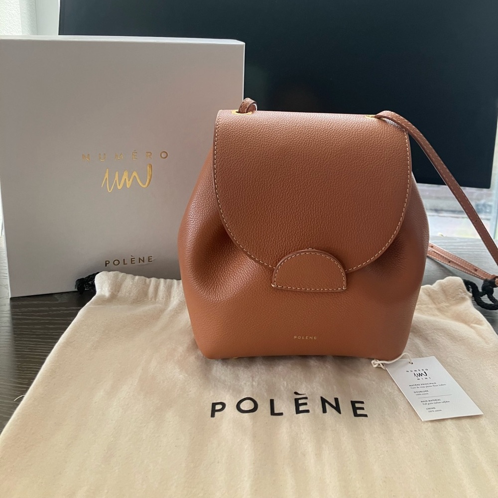 Polene Un Mini Backpack (Caramel)
